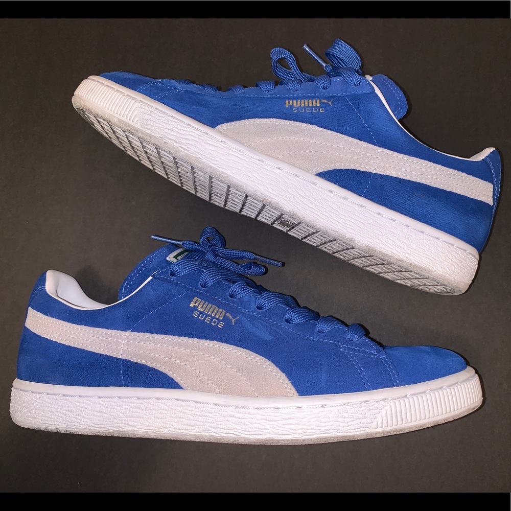 PUMA Suede Classic+ Olympian Blue USED Size 9.5M - Picture 5 of 6